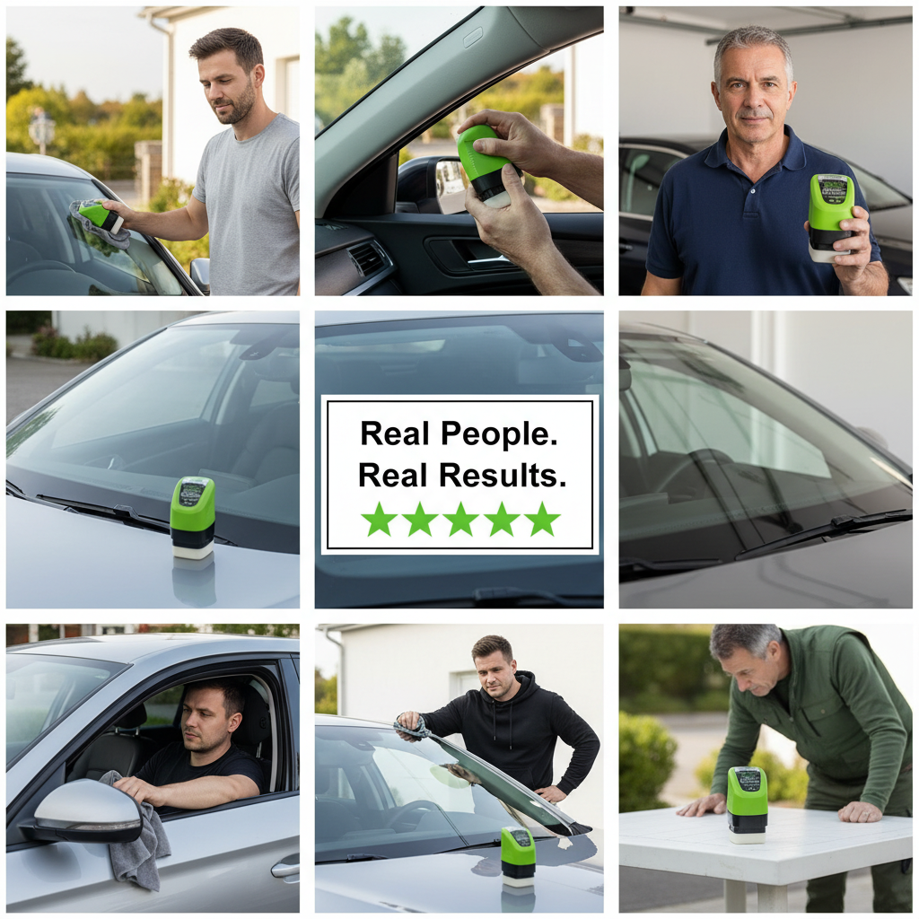 Crystal-Clear Windshields for European Cars: Glass Brush + Oil Film Remover (Front & Interior)