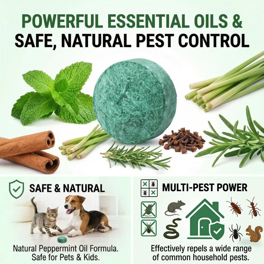 Natural Peppermint Rodent Repellent Tablets – 10 Pack