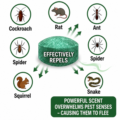Natural Peppermint Rodent Repellent Tablets – 10 Pack