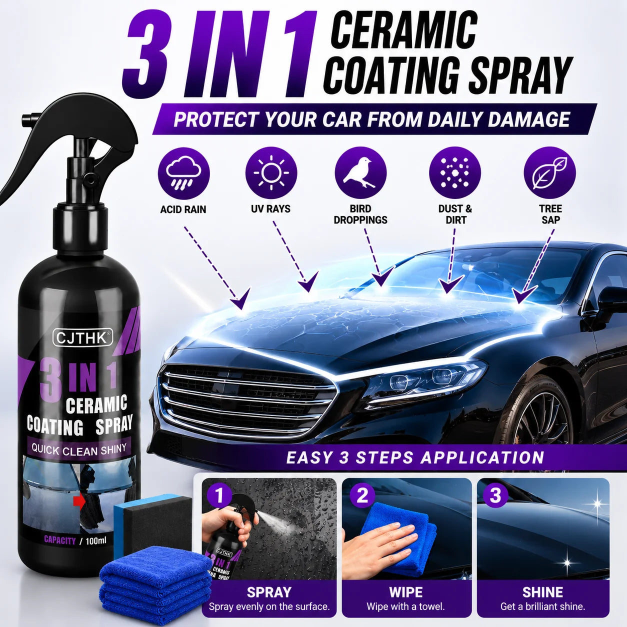 Car Ceramic Nano Coating Liquid Nano Crystal Hydrophobic Layer Coating Agent Auto Polish Liquid Nano Shine Protection Coatings
