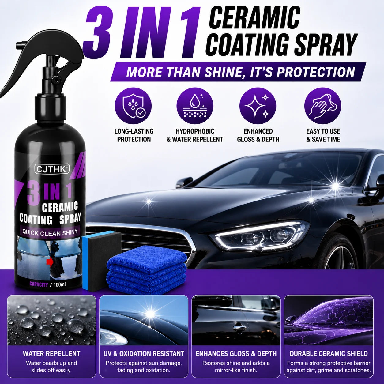 Car Ceramic Nano Coating Liquid Nano Crystal Hydrophobic Layer Coating Agent Auto Polish Liquid Nano Shine Protection Coatings