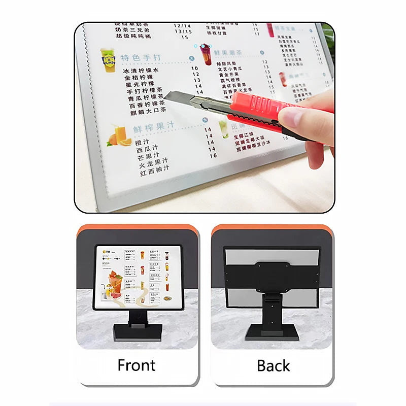 Ultra-Thin LED Advertising Light Box for Restaurant Cafe Tempered Glass Menu Display Board Luminous Price List Desktop Billboard