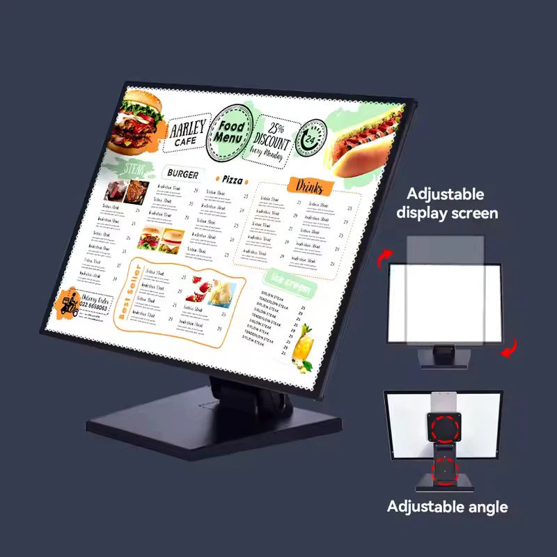 Ultra-Thin LED Advertising Light Box for Restaurant Cafe Tempered Glass Menu Display Board Luminous Price List Desktop Billboard